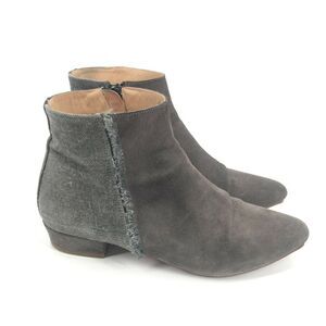 Howsty Two Toned Ankle Booties Size 38 Womens Gray Pointed Toe Low Boots